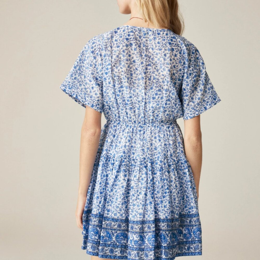 J. Crew Pintuck mini shirtdress in bandana block print NWT - Picture 2 of 9